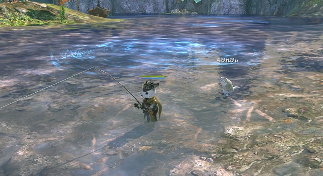 MMORPG ELYONで釣りを楽しむれびぃ先輩