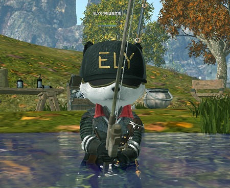 MMORPG ELYONで釣りに真剣に挑むれびぃ先輩
